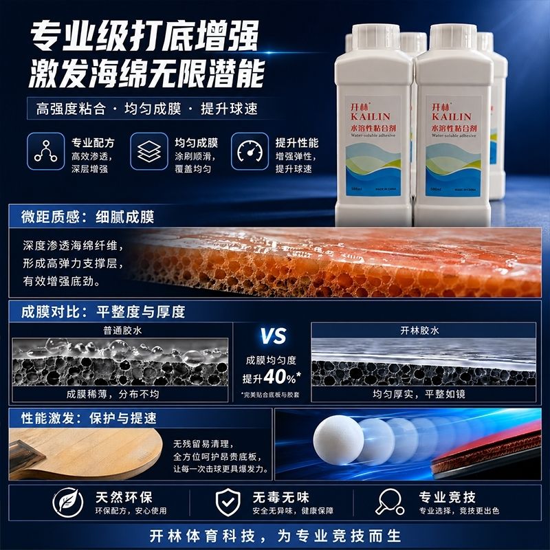 Клей KAILIN 500 мл для настоль – обзор и цена Table Tennis Rubber